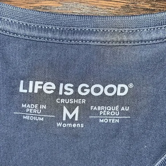 Life is Good women’s crusher Martini cocktail party Seaside Beach babe T shirt M - Picture 3 of 3
